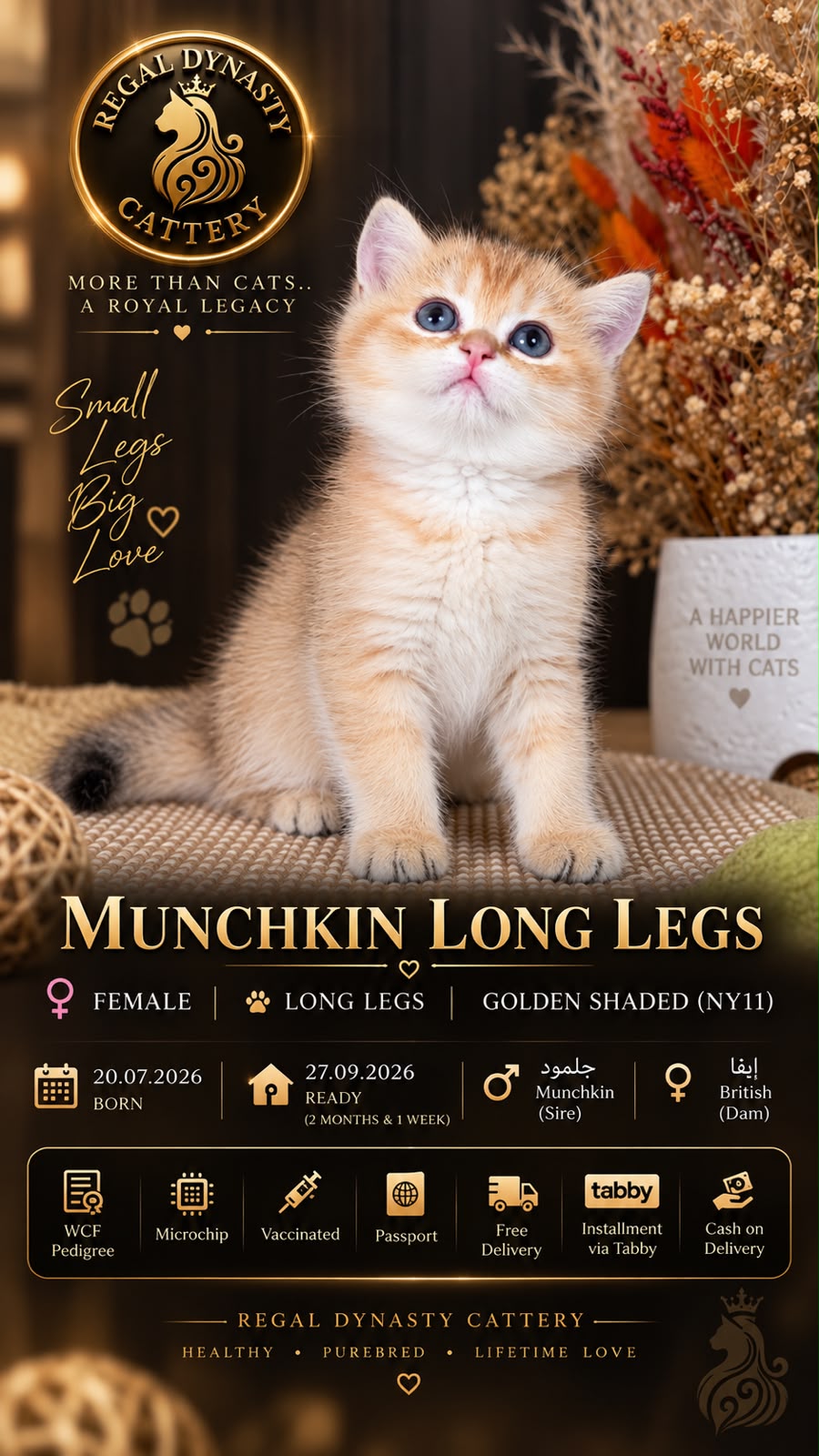 Munchkin Female – Long Legs - Image 2